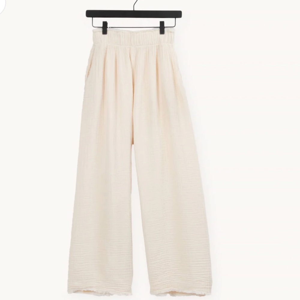 Pokoloko Crinkle Palazzo Pants, OS in cream